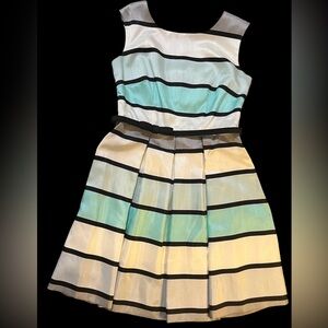 Danny & Nicole Elegant Striped Dress
